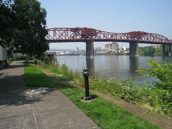 View of river from path