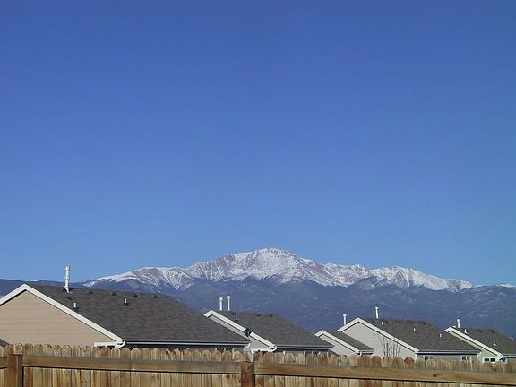 View of Pikes Peak from Back Yard