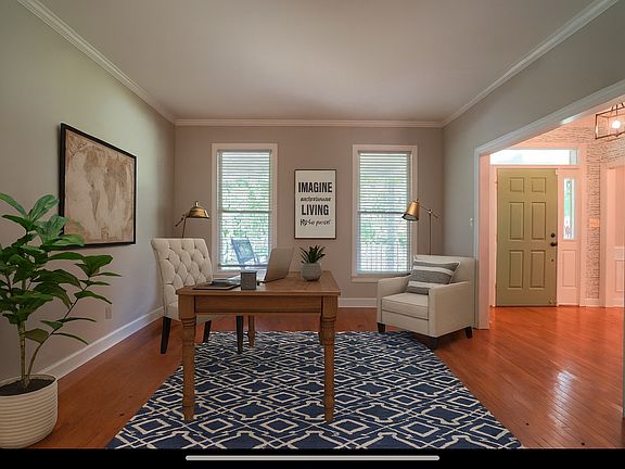 Front flex room - virtually staged as office