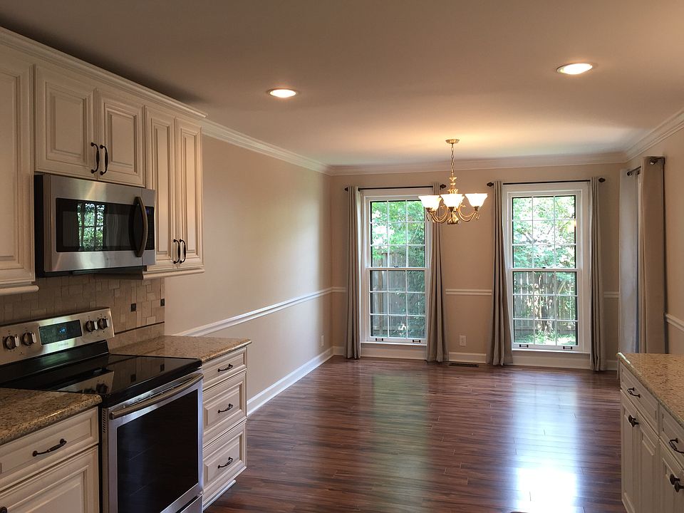View from all new kitchen to dining room