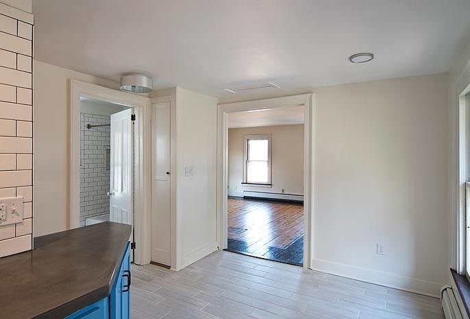 View from kitchen into living room