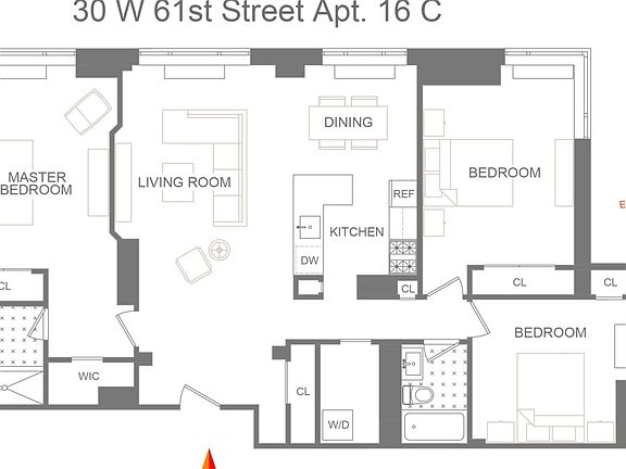 3rd image of 30 W 61st St APT 16C