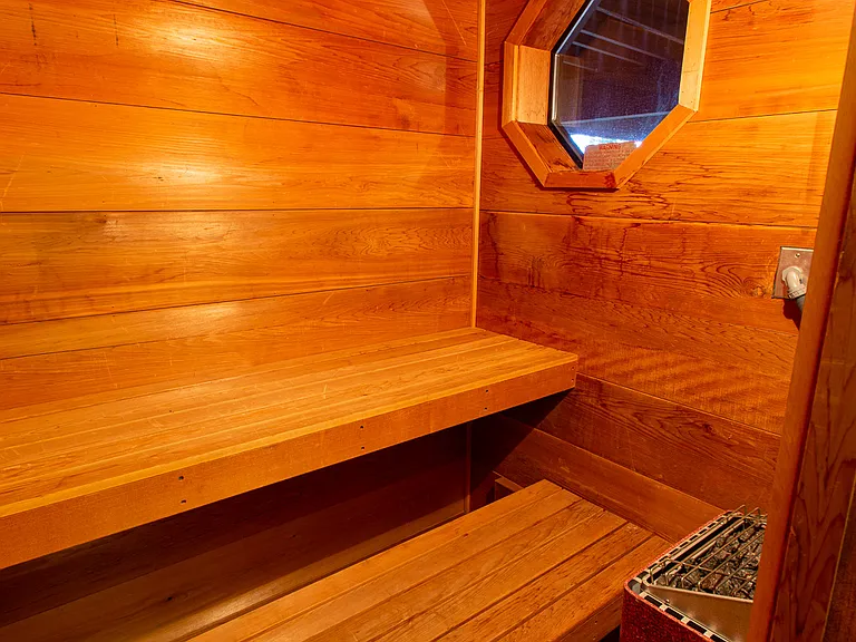 Sauna in Downstairs Bath