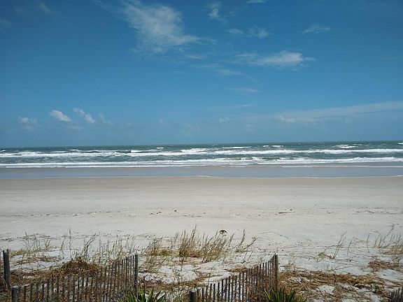 Beach view outside private gate