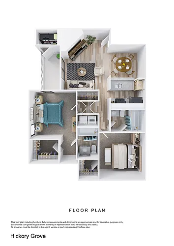 Floor plan 2 Bedroom, 2 Bathroom