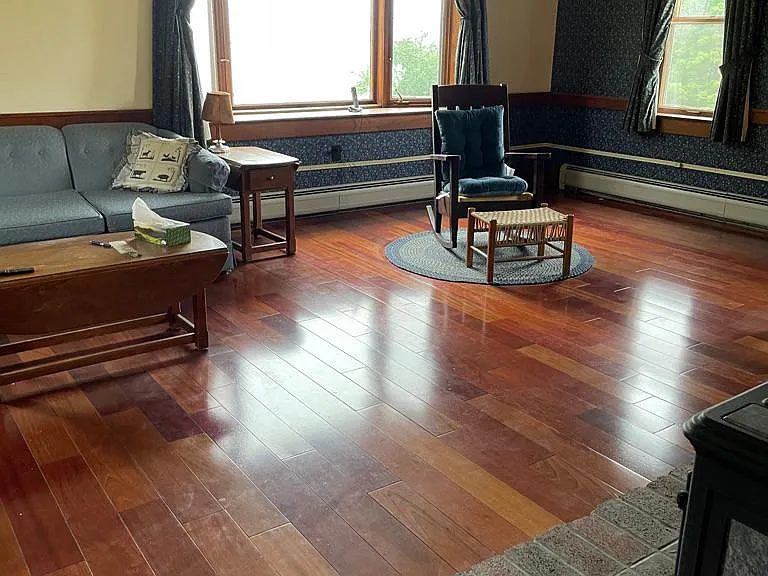 Living Room. Bay Window. Facing toward Camels Hump Side of house
