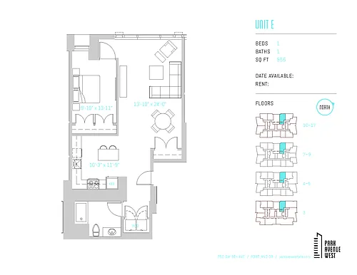 Floor plan 1 Bed 1 Bath