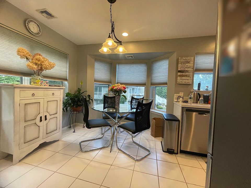 Kitchen with bay windows and great views