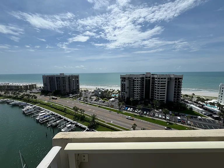 Balcony view looking west to beach