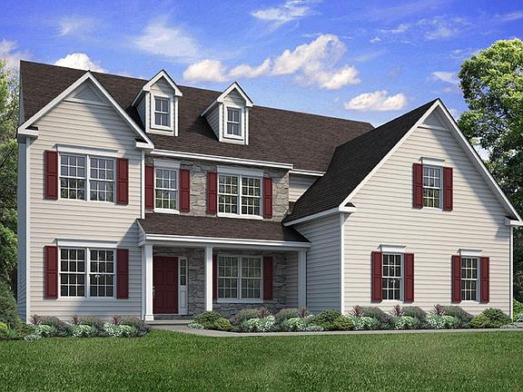 Farmhouse Elevation - Side Entry Garage