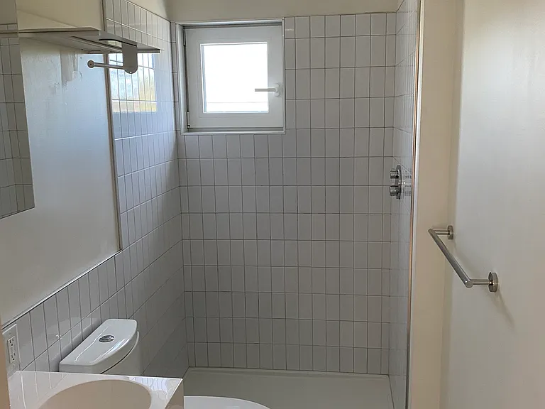 Ensuite bathroom in master bedroom. Generous walk-in shower.