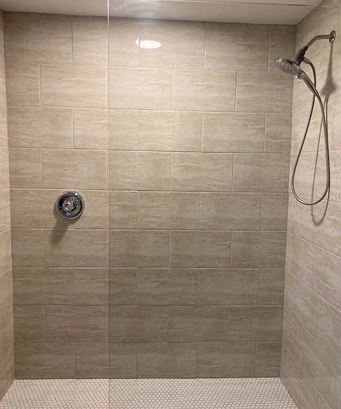 Front of shower