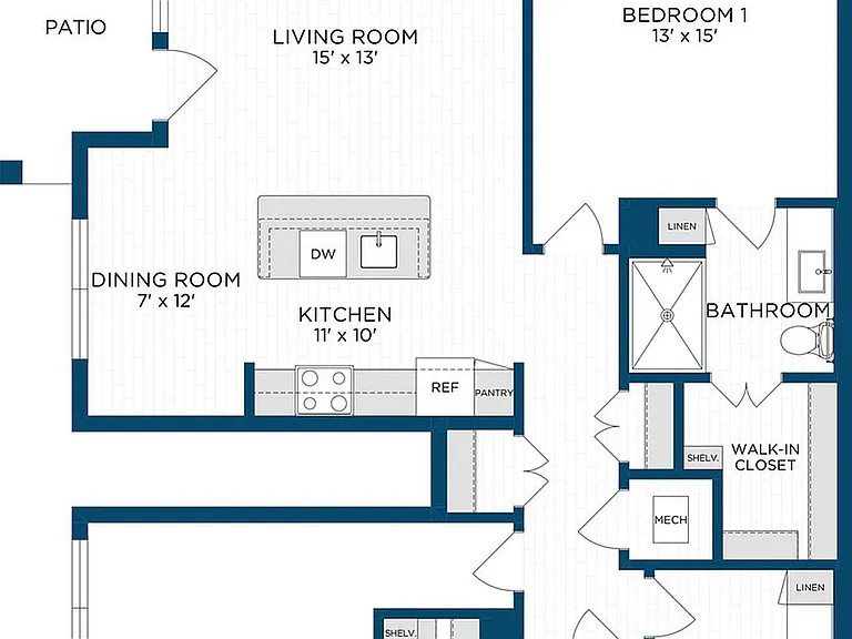 Floor Plan B4 | Echelon at Charlotte | Apartments in Charlotte, NC Floor Plan B4 | Echelon at Charlotte | Apartments in Charlotte, NC