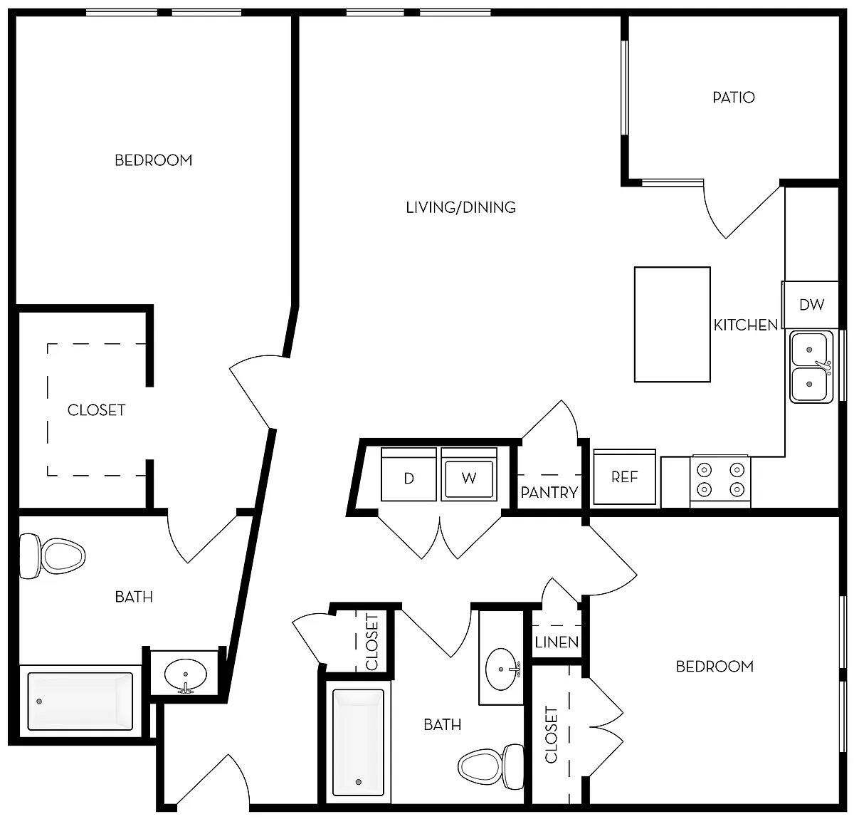 Floor plan Steele (2x2C)