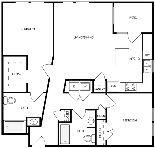 Floor plan Steele (2x2C)