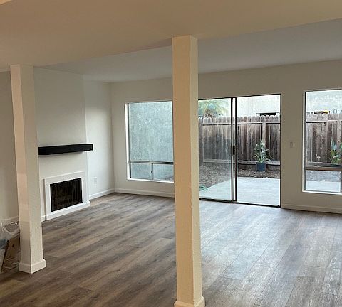 Living area out to private patio