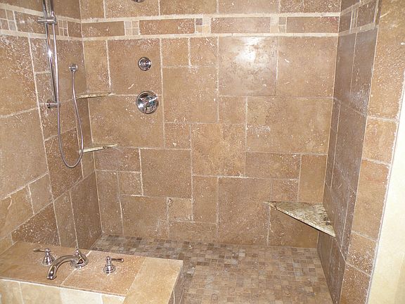Master Bath, Stone Shower