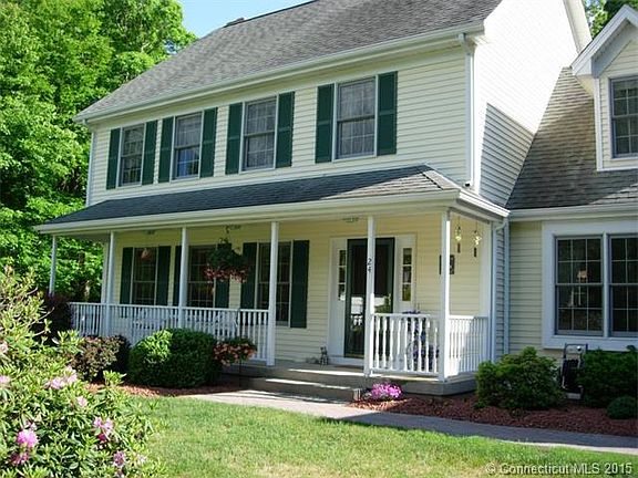 Covered front porch with a ...