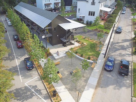 Mattie Branch development, Mattie Flats on the left