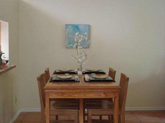Dining in open living area