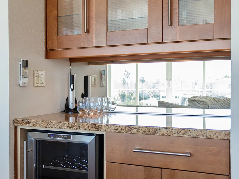 Wine fridge and cabinet