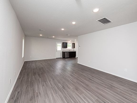 Family Room to Dining Area and Kitchen