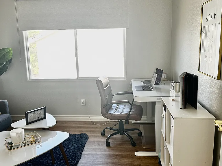 Office with standing desk