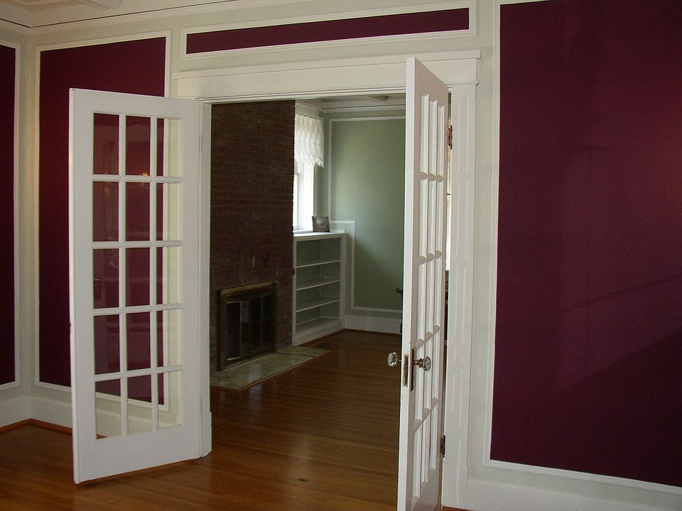 French Doors Separating Living and Dining Rms.