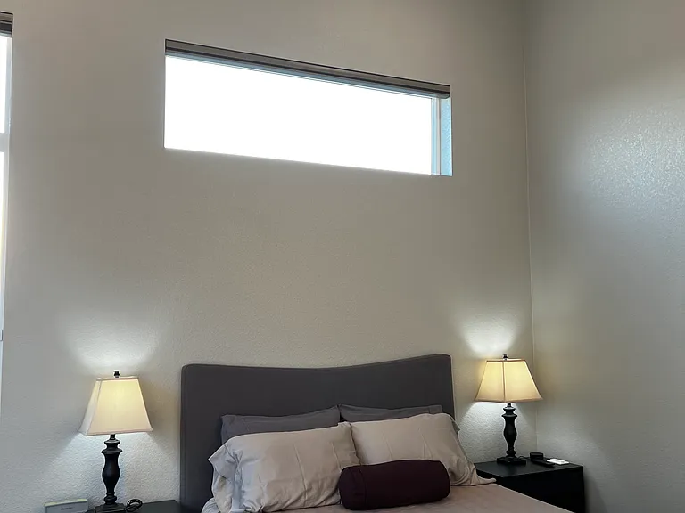 High ceilings in Master Bedroom