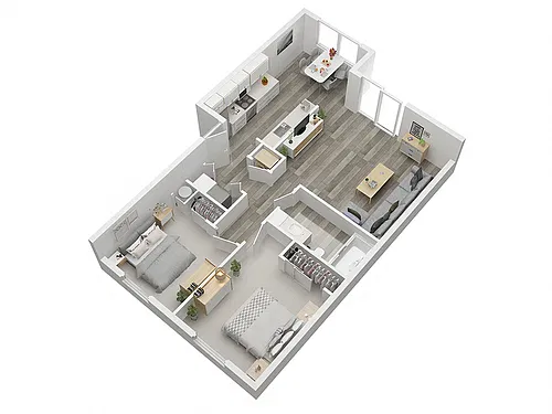 Floor plan 2x1 - Carpet & Vinyl Plank Flooring Options Availa