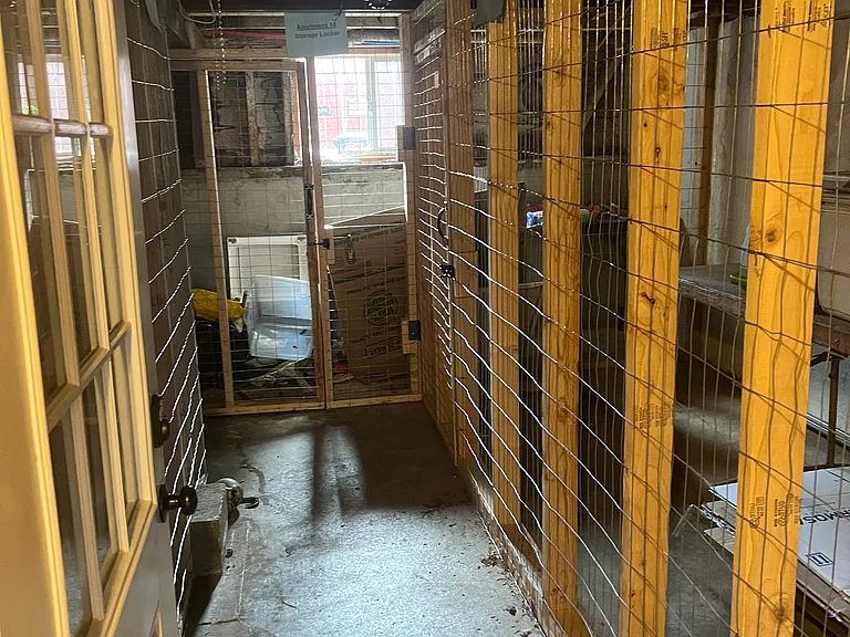 Storage lockers in the garage