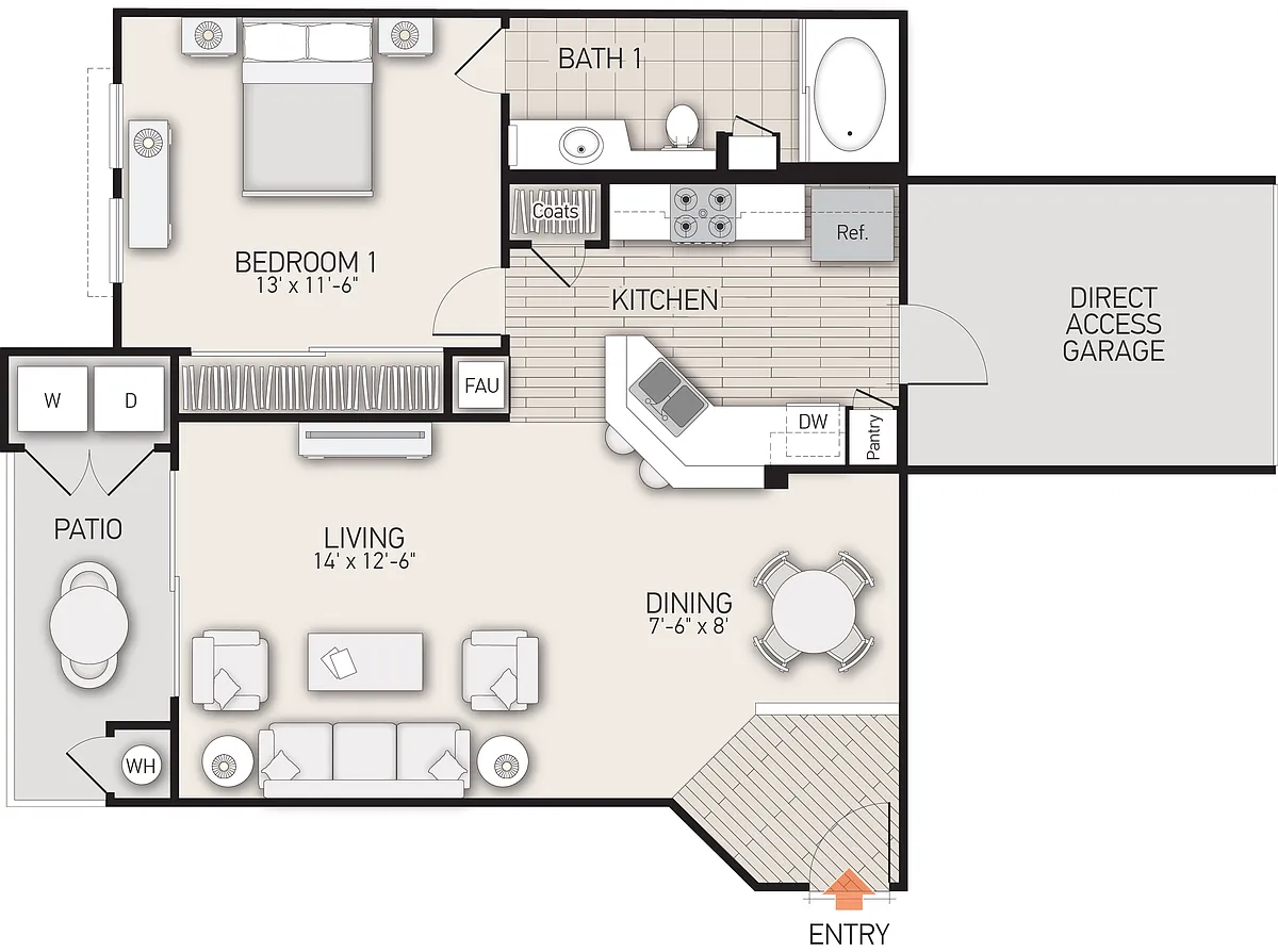 Floor plan Plan 1A