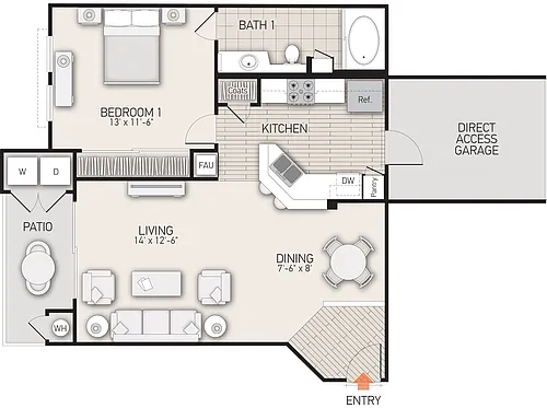 Floor plan Plan 1A