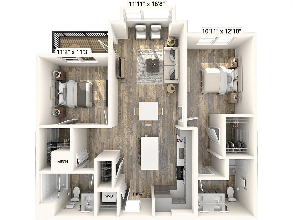 Floor plan BM08-1064-sf-Apt404-604