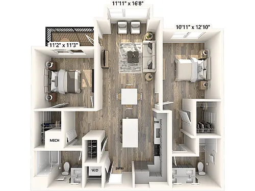 Floor plan BM08-1064-sf-Apt404-604