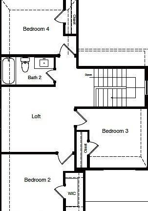 D.R. Horton's Frio floorplan, 2nd floor