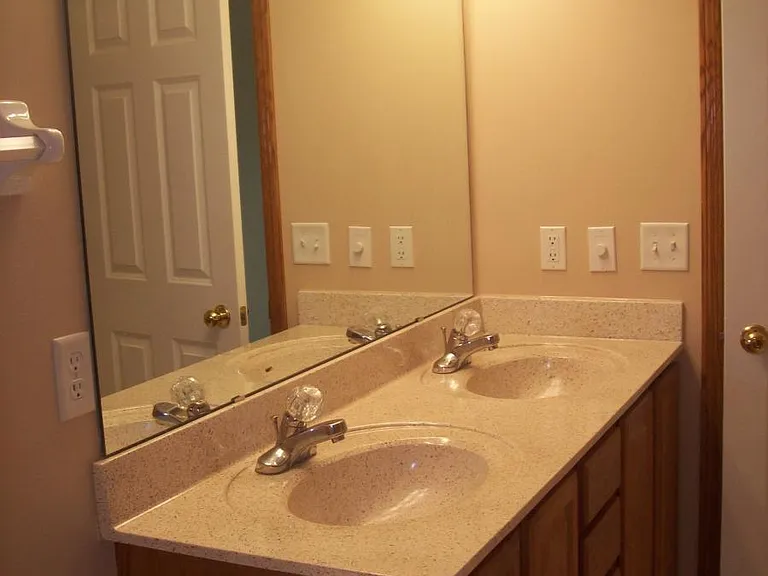 Primary bathroom double vanity