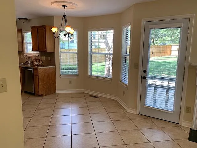 Breakfast nook looking out on back yard