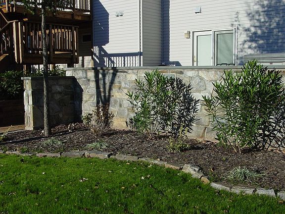 Stone Patio Wall