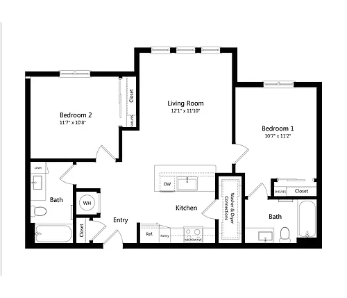Floor plan B1 60% AMI