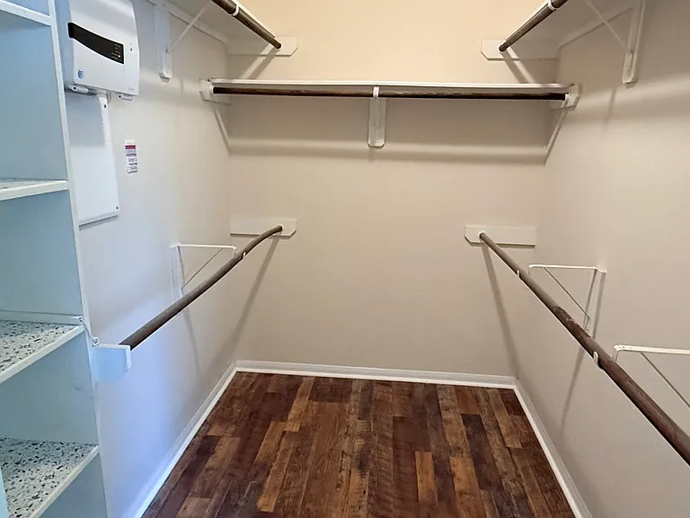 Big walk-in closet off the primary bedroom