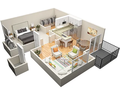 Floor plan One Bedroom