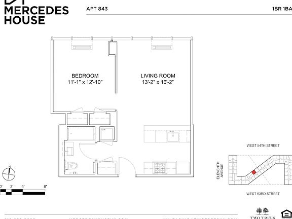 2nd image of 550 W 54th St #843