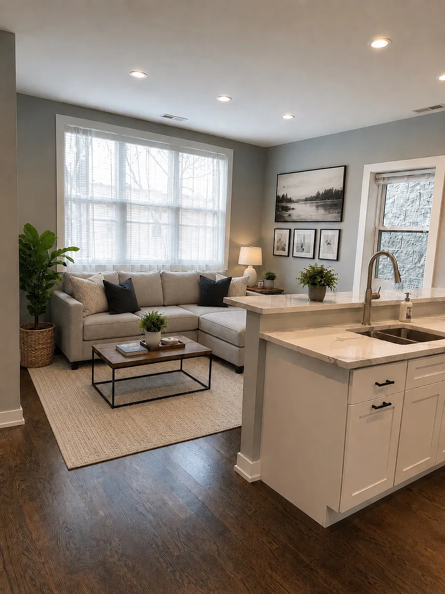 Living/Dining Space - 3513 N Seminary Ave #1