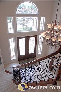 Front Entry from upstairs - you can see Mt. Bonnell from here