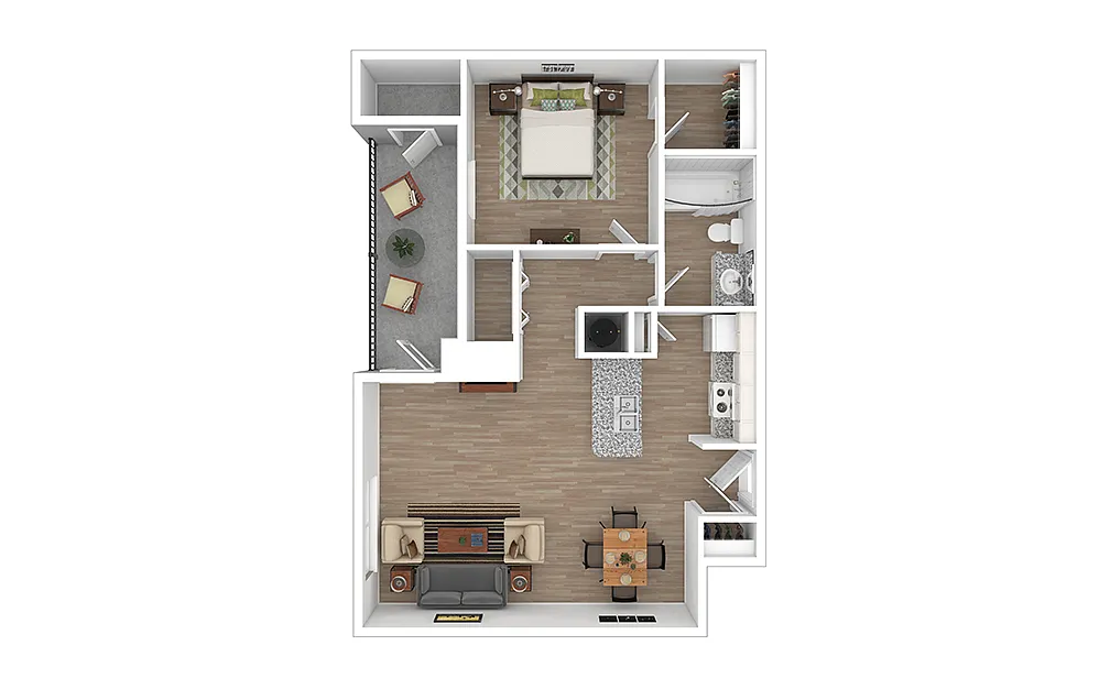 Floor plan Crossroads - Renovated