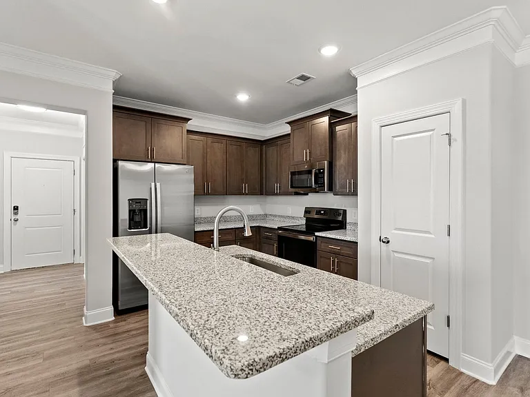 Modern kitchen with large island