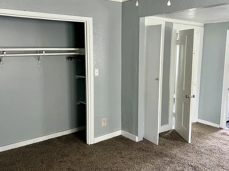 A closet and storage