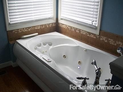 Whirlpool tub in master bath
