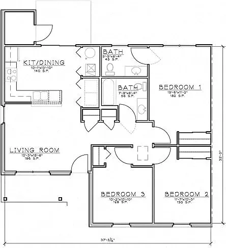 Floor plan 3 Bdrm G